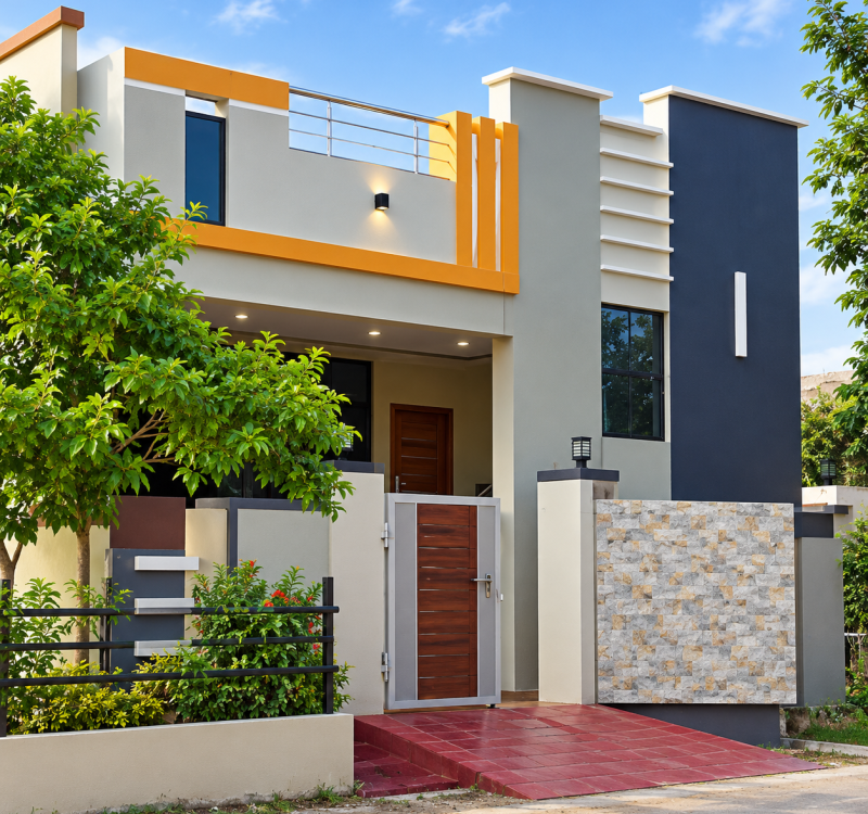 Contemporary Mustard-Accented Family Home